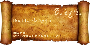 Buella Ágota névjegykártya